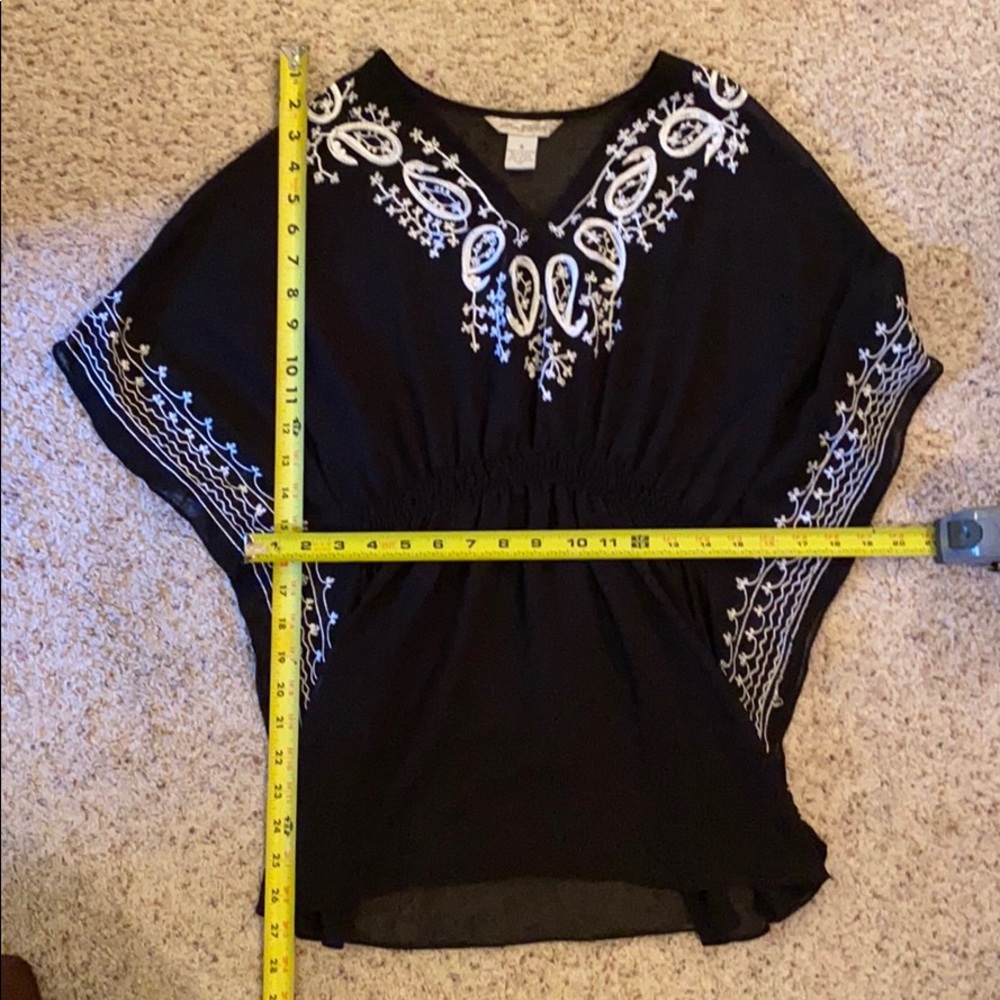 Fun & Flirt Sheer Top Black White - Picture 12 of 16